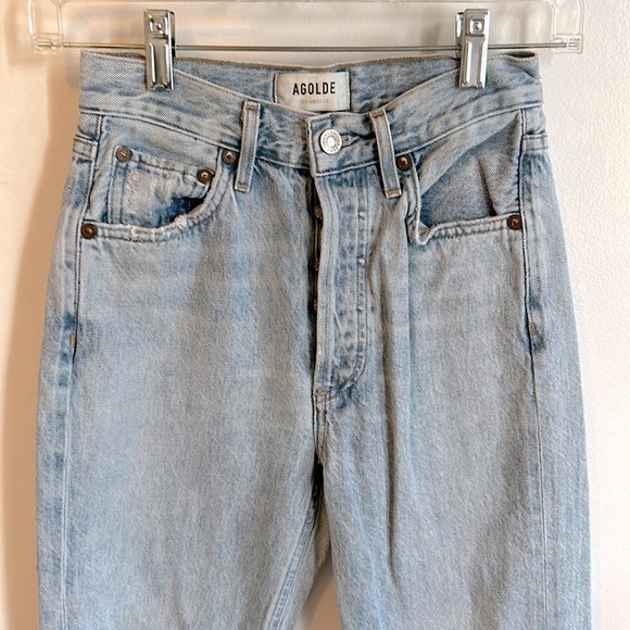 Agolde Riley High Rise Jeans in Shatter Wash - Picture 4 of 8